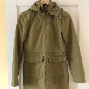 H&M green trench coat